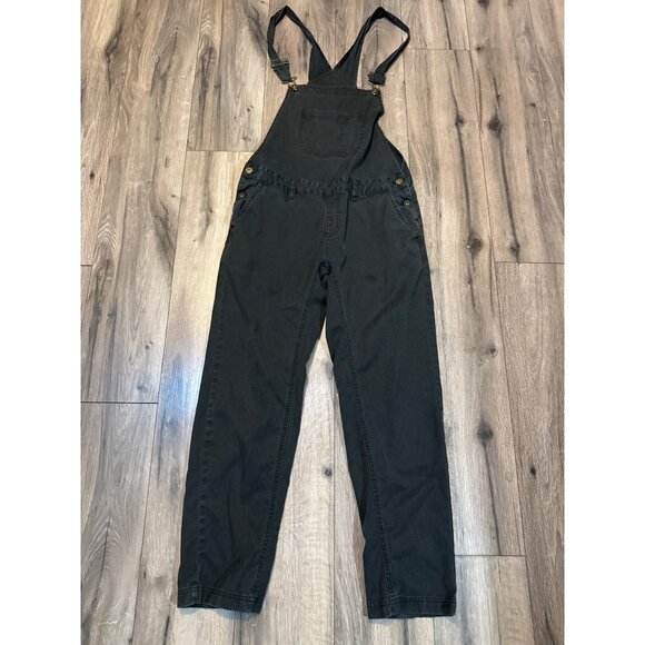 Roamers 28 Faded Black Denim Overalls Hemp Organic Cotton Adjustable Straps Pock - Picture 1 of 11